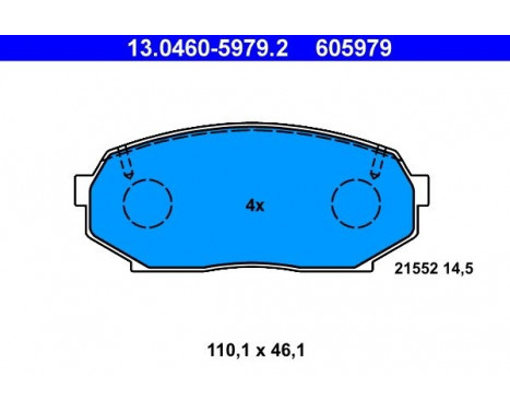 Bromsbeläggssats, skivbroms 13.0460-5979.2 ATE