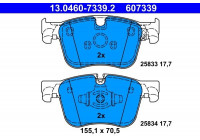 Bromsbeläggssats, skivbroms 13.0460-7339.2 ATE
