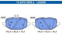 Bromsbeläggssats, skivbroms 13.0470-2655.2 ATE