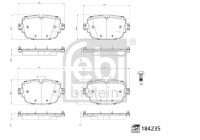 Bromsbeläggssats, skivbroms 184235 FEBI