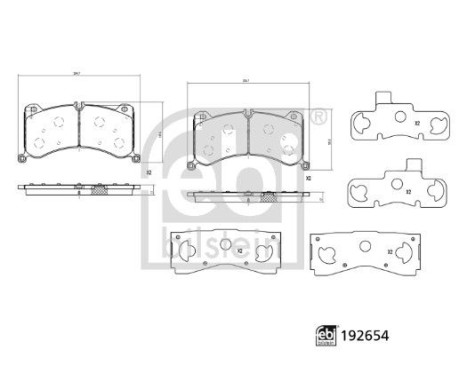 Bromsbeläggssats, skivbroms 192654 FEBI