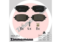 Bromsbeläggssats, skivbroms 20625.165.2 Zimmermann