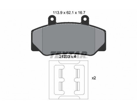 Bromsbeläggssats, skivbroms 2123302 Textar, bild 2