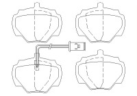 Bromsbeläggssats, skivbroms 2123701 Textar
