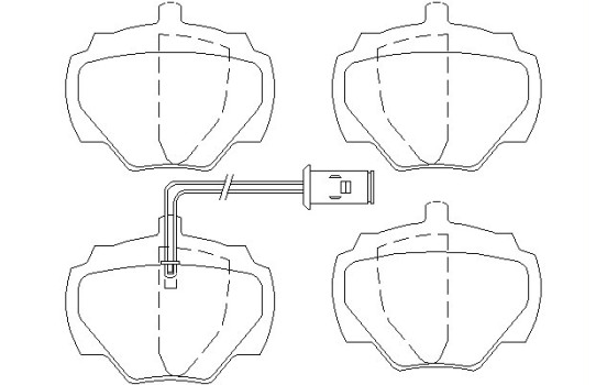 Bromsbeläggssats, skivbroms 2123701 Textar