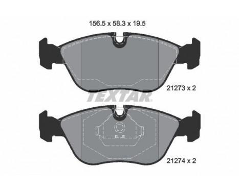 Bromsbeläggssats, skivbroms 2127304 Textar, bild 2