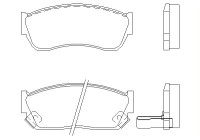 Bromsbeläggssats, skivbroms 2133301 Textar