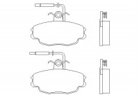 Bromsbeläggssats, skivbroms 2146002 Textar
