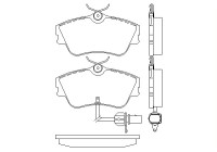 Bromsbeläggssats, skivbroms 2147903 Textar