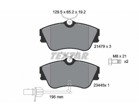 Bromsbeläggssats, skivbroms 2147903 Textar, bild 2
