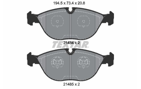 Bromsbeläggssats, skivbroms 2148401 Textar, bild 2