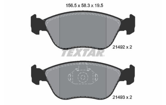 Bromsbeläggssats, skivbroms 2149201 Textar, bild 2