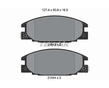 Bromsbeläggssats, skivbroms 2154302 Textar, bild 2