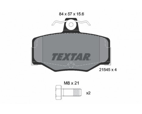 Bromsbeläggssats, skivbroms 2154501 Textar, bild 2