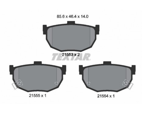Bromsbeläggssats, skivbroms 2155301 Textar