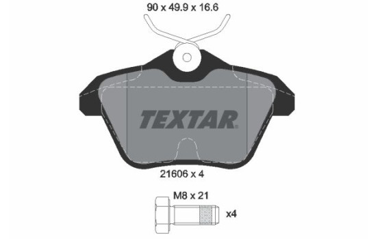 Bromsbeläggssats, skivbroms 2160601 Textar, bild 2