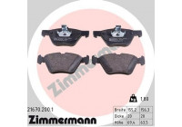 Bromsbeläggssats, skivbroms 21670.200.1 Zimmermann