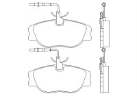 Bromsbeläggssats, skivbroms 2180101 Textar