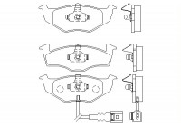 Bromsbeläggssats, skivbroms 2186801 Textar