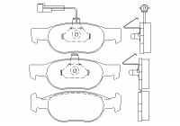 Bromsbeläggssats, skivbroms 2193002 Textar