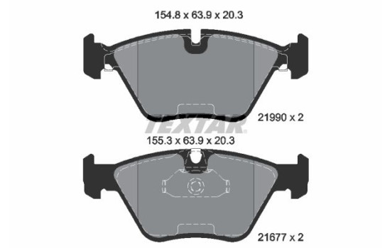 Bromsbeläggssats, skivbroms 2199003 Textar, bild 2