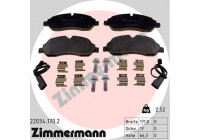 Bromsbeläggssats, skivbroms 22034.170.2 Zimmermann
