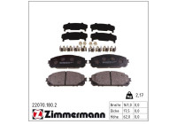 Bromsbeläggssats, skivbroms 22070.180.2 Zimmermann