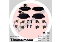 Bromsbeläggssats, skivbroms 22072.180.2 Zimmermann