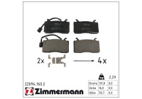 Bromsbeläggssats, skivbroms 22094.160.2 Zimmermann