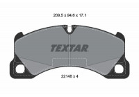 Bromsbeläggssats, skivbroms 2214801 Textar