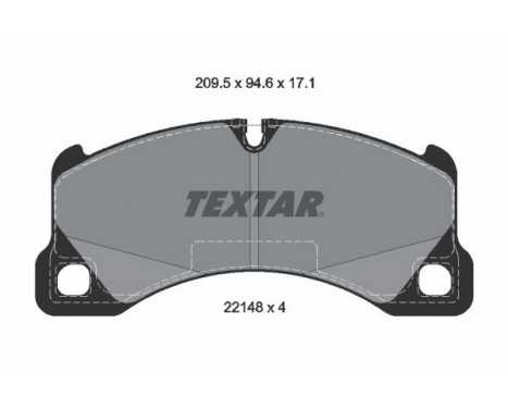 Bromsbeläggssats, skivbroms 2214801 Textar