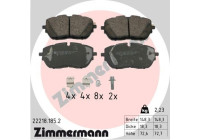 Bromsbeläggssats, skivbroms 22218.185.2 Zimmermann