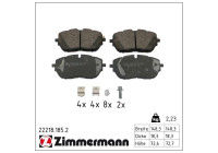 Bromsbeläggssats, skivbroms 22218.185.2 Zimmermann