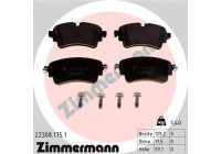 Bromsbeläggssats, skivbroms 22308.175.1 Zimmermann