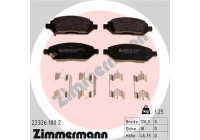 Bromsbeläggssats, skivbroms 22326.180.2 Zimmermann