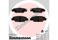 Bromsbeläggssats, skivbroms 22332.145.1 Zimmermann