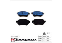 Bromsbeläggssats, skivbroms 22349.155.1 Zimmermann