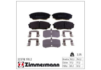 Bromsbeläggssats, skivbroms 22378.170.2 Zimmermann
