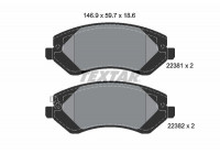 Bromsbeläggssats, skivbroms 2238101 Textar