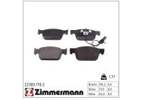 Bromsbeläggssats, skivbroms 22383.170.2 Zimmermann