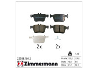 Bromsbeläggssats, skivbroms 22388.160.2 Zimmermann