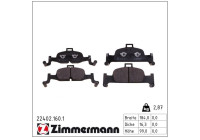 Bromsbeläggssats, skivbroms 22402.160.1 Zimmermann