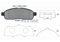Bromsbeläggssats, skivbroms 2240601 Textar
