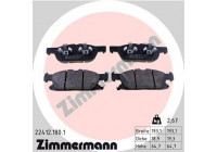 Bromsbeläggssats, skivbroms 22412.180.1 Zimmermann