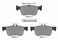 Bromsbeläggssats, skivbroms 2242901 Textar