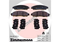 Bromsbeläggssats, skivbroms 22439.155.1 Zimmermann