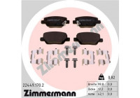 Bromsbeläggssats, skivbroms 22449.170.2 Zimmermann