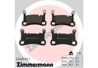 Bromsbeläggssats, skivbroms 22468.165.1 Zimmermann