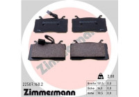 Bromsbeläggssats, skivbroms 22507.160.2 Zimmermann