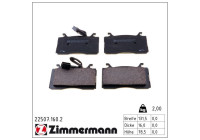 Bromsbeläggssats, skivbroms 22507.160.2 Zimmermann